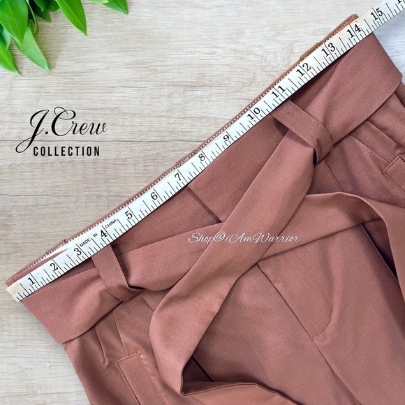 J.Crew Collection pink rose tie-waist high waisted pants *shop@iamwarrior - Picture 7 of 10